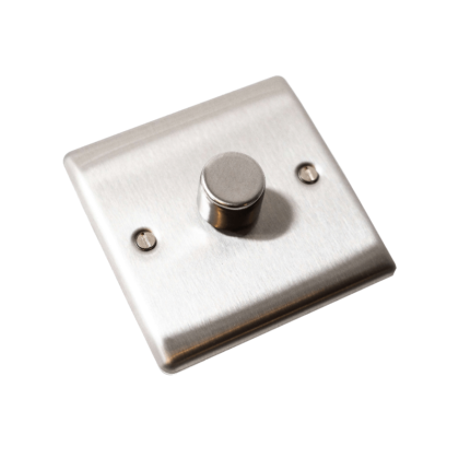 brushed steel dimmer switch