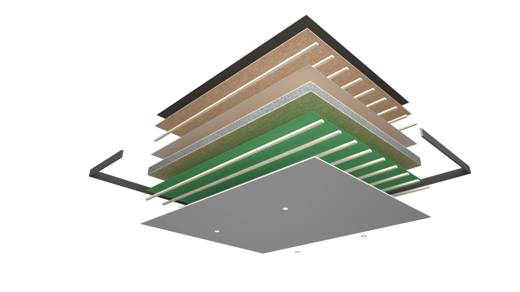 exploded view of garden room roof
