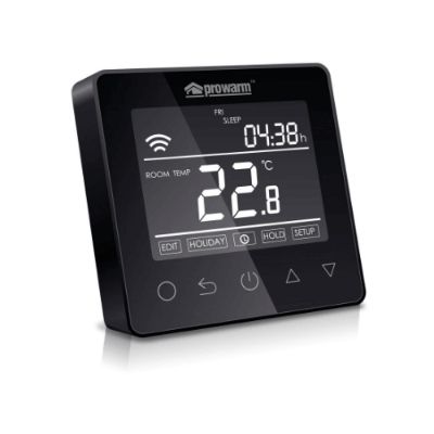 prowarm protouch e thermostat with wifi in black