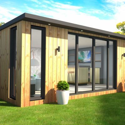 side profile of a garden room